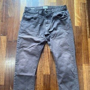 Todd Snyder Slim Fit Five Pocket Chino Pants - Grey/Brown - 32" x 30"
